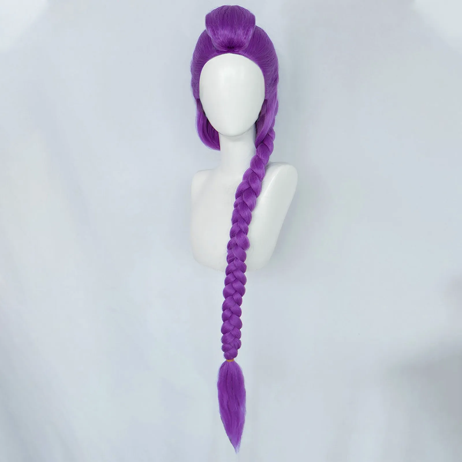 Peruca cosplay estilo Skpop Rumi – Clipe de garra de tigre trançado rabo de cavalo cabelo de anime para mulheres