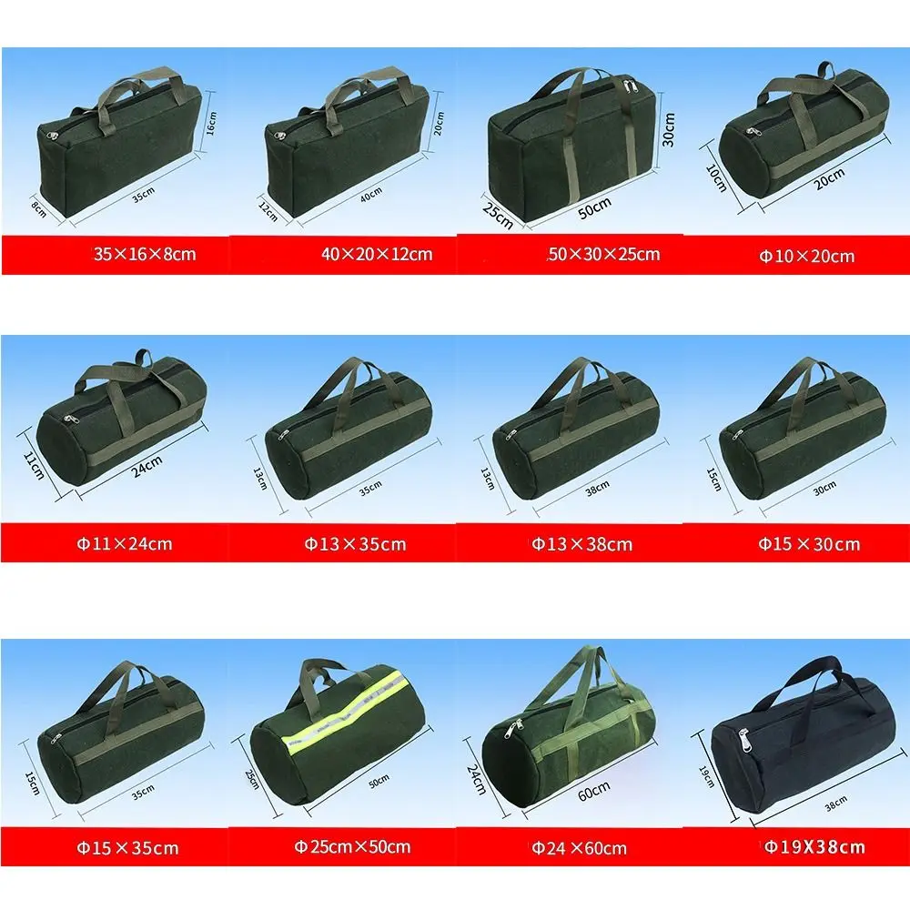 Прочная толстая холщовая сумка для хранения инструментов, большая вместимость, портативный органайзер для инструментов, сумка, ручной инструмент, набор инструментов для авторемонта