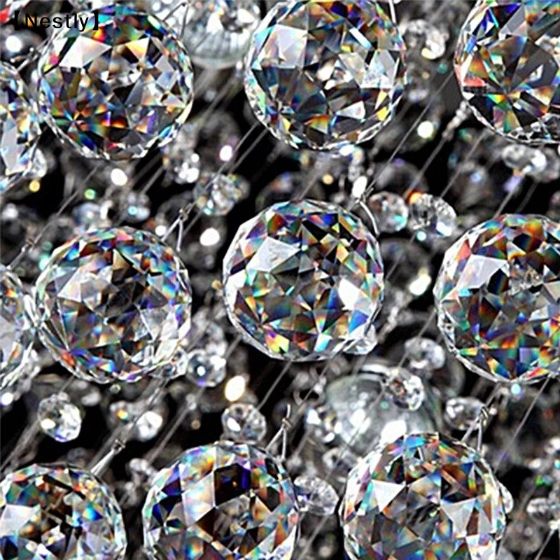 30mm/40mm Hanging Clear Crystal Lighting Ball Prisms DIY Curtain ChandelierDecor〔Nest〕
