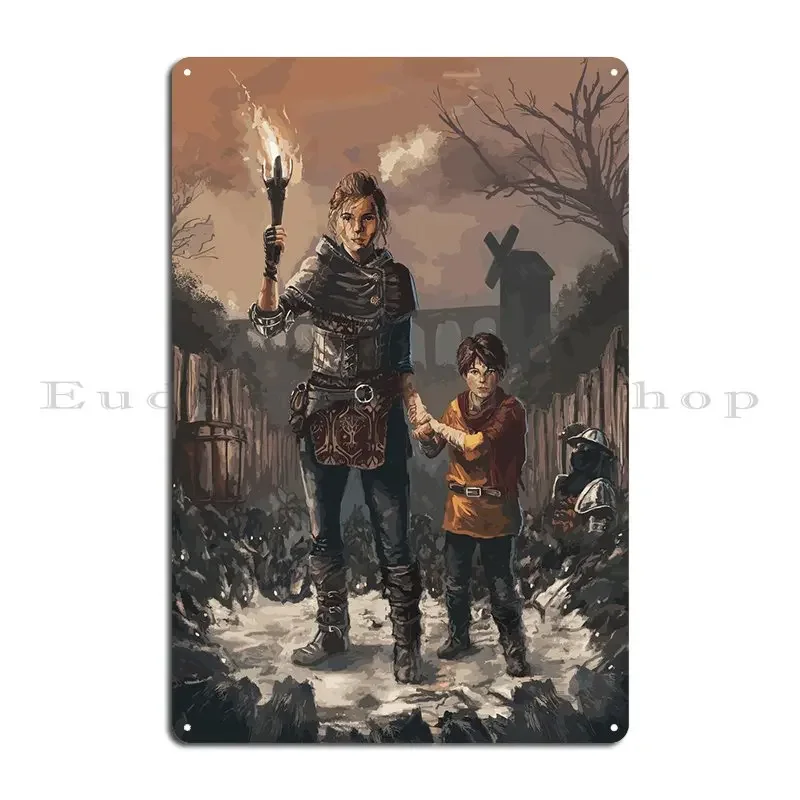 A Plague Tale Metal Plaque Living Room Club Iron Bar Printing Tin Sign Poster