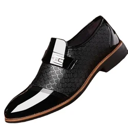 Luxury Men Leather Shoes Crocodile Pattern Waterproof Mens Business Dress  Male Wedding Footwear Man Casual Social