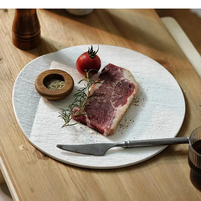 

Irregular Shape Ceramic Pasta Steak Plate Solid Color Tableware Sashimi Sushi Home Kitchen Snack Dessert Dish Cooking