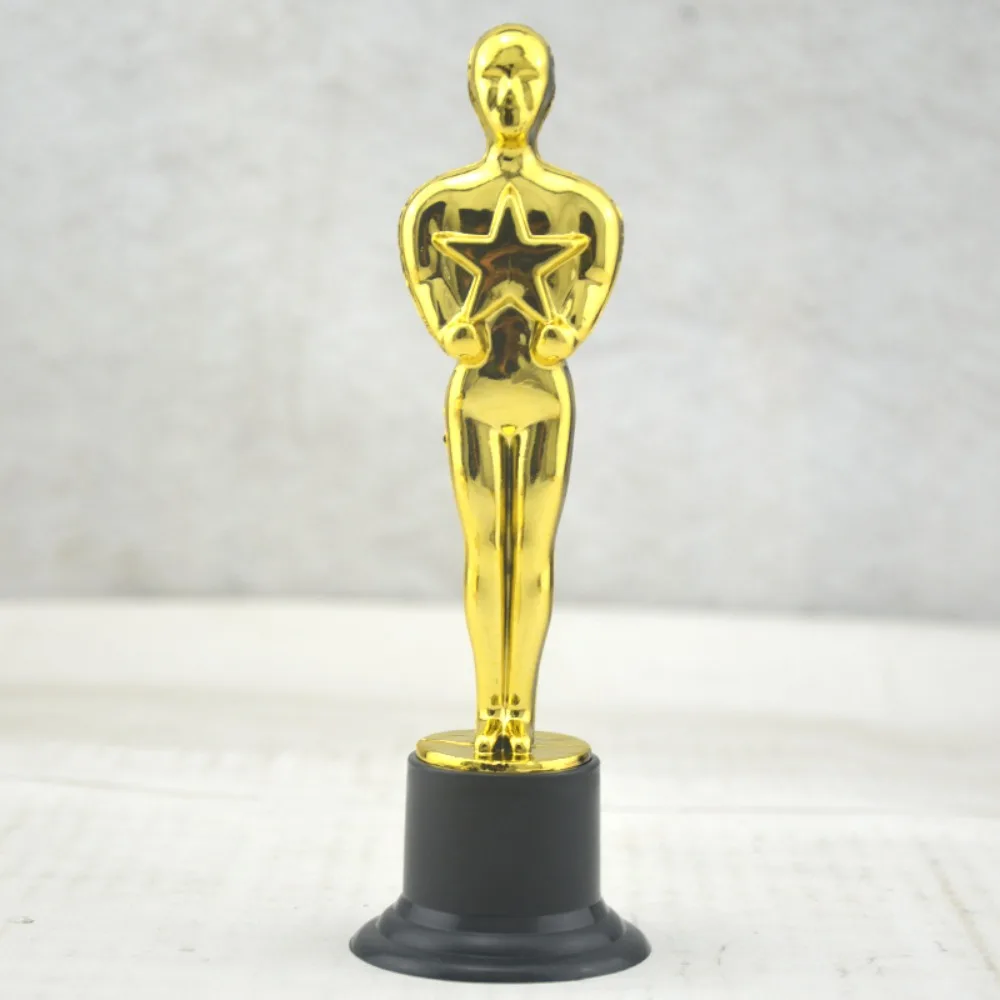 3Pcs Mini Oscar Statuette Mold Magnificent Prop Trophies Reward Statuette Toy Cookie Pottery Cake Making Model