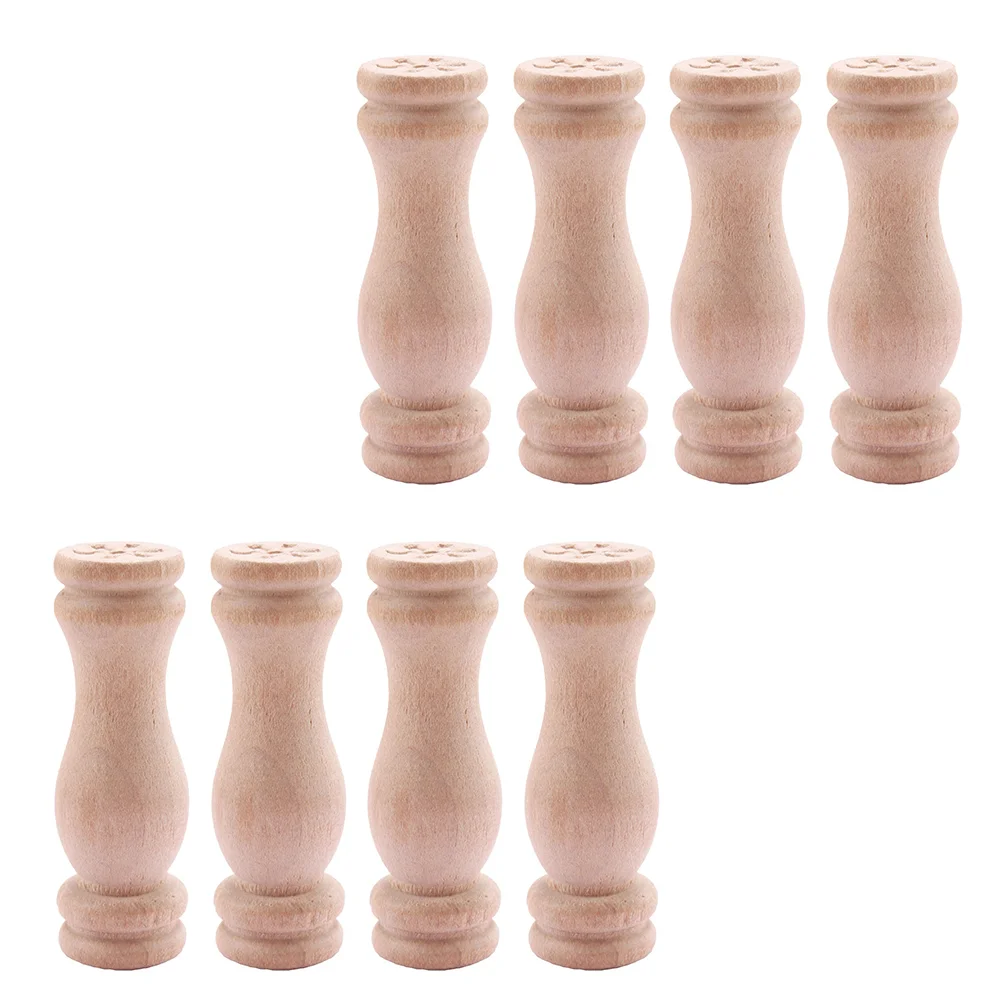 6 Pcs Wooden Posts Mini Furniture Adornments Toy Children’s Toys Ornament Miniature Photo Prop Tiny Stake