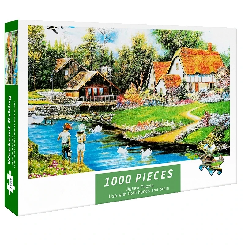 Puzzle Go Fishing pour filles adultes, jeux de société, jouet de décompression, cadeau d'anniversaire, haute difficulté, 1000 pièces