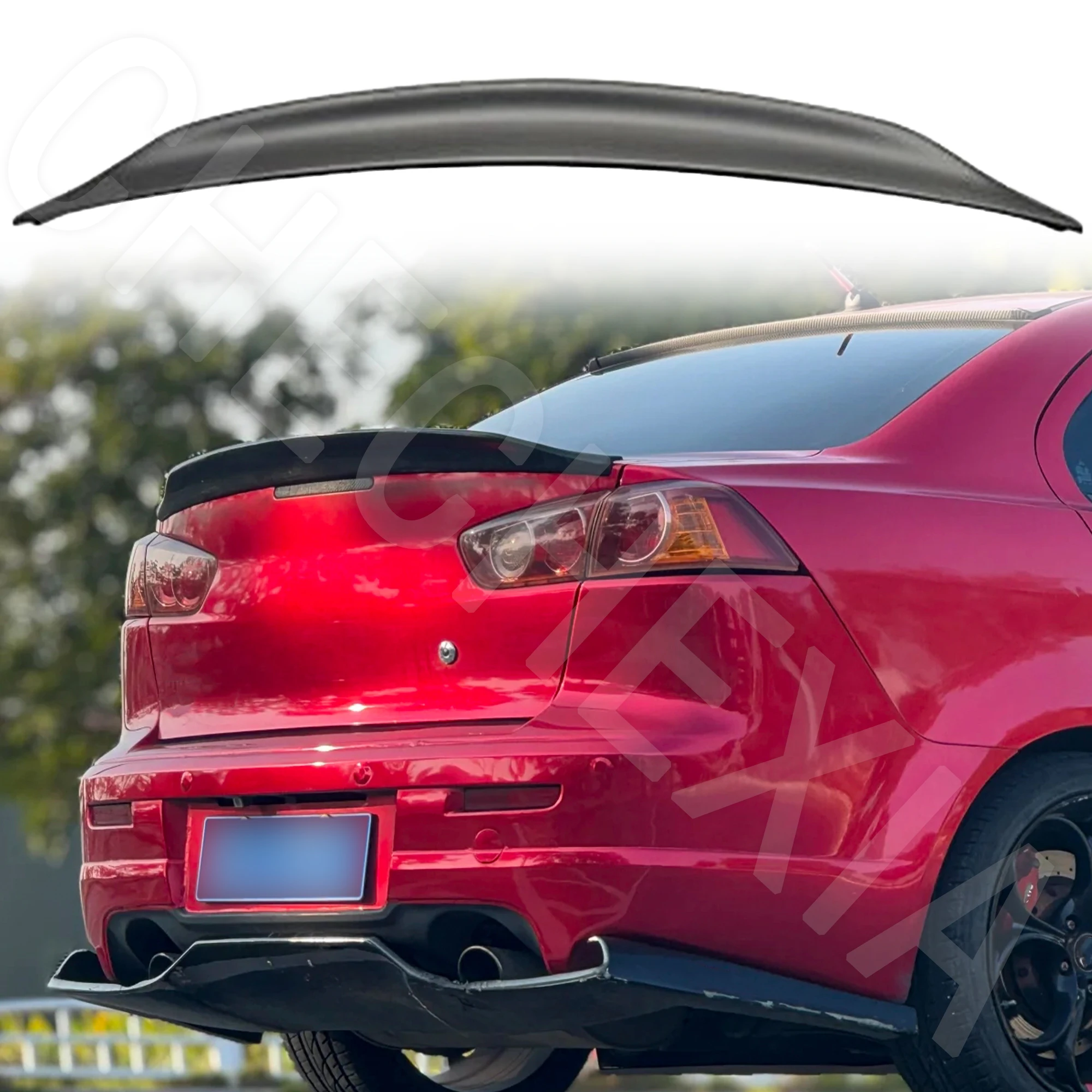 

For Mitsubishi Lancer 08-15 High-Quality ABS Material Rear Spoiler Glossy Black Trunk Lid Decorative Cover Wing Aerodynamic Kit