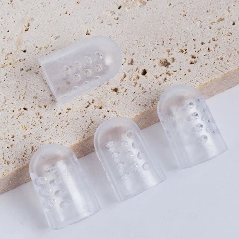 2-40pcs Transparent Silicone Toe Covers Women Gel Little Toes Protector Tube Foot Care Finger Caps Elasticity Prevents Blisters