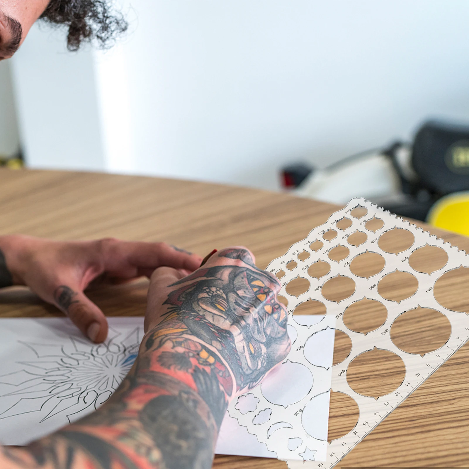 

Reusable Plastic Ruler Circle Template Board Mold Lightweight Diy Tool For 3D Paper Crafts Accessories Quilling