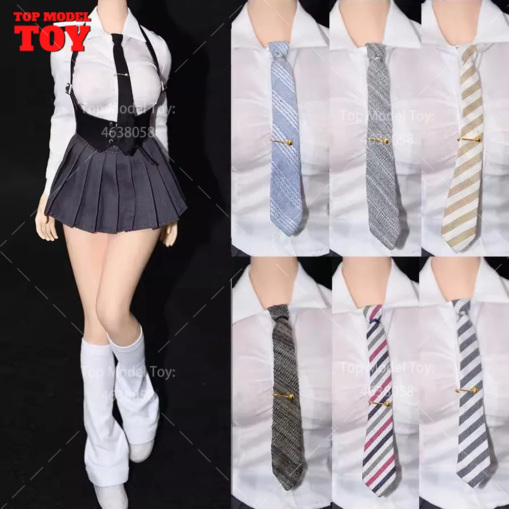 Customized 1/6 Scale Shirt Tie Necktie Ankle Sock Clothing Accessories Model Fit 12'' Female Soldier Action Figure Body Dolls