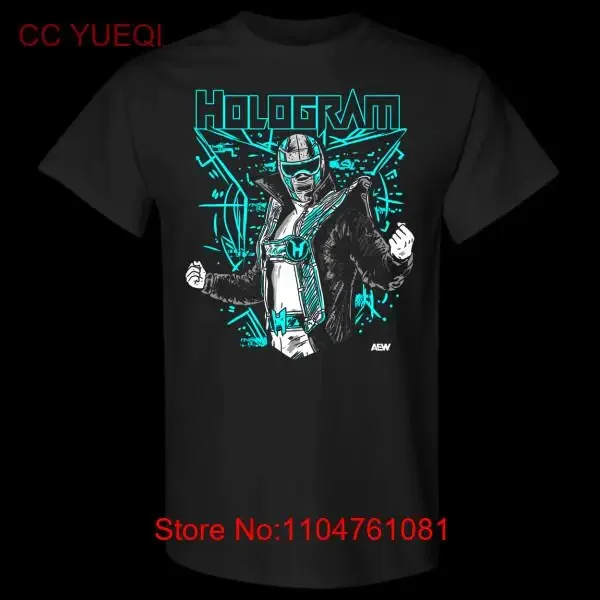 

Hologram Glitch in the System AEW Official T Shirt vintage Washed Stretched streetwear graphic Unisex homme