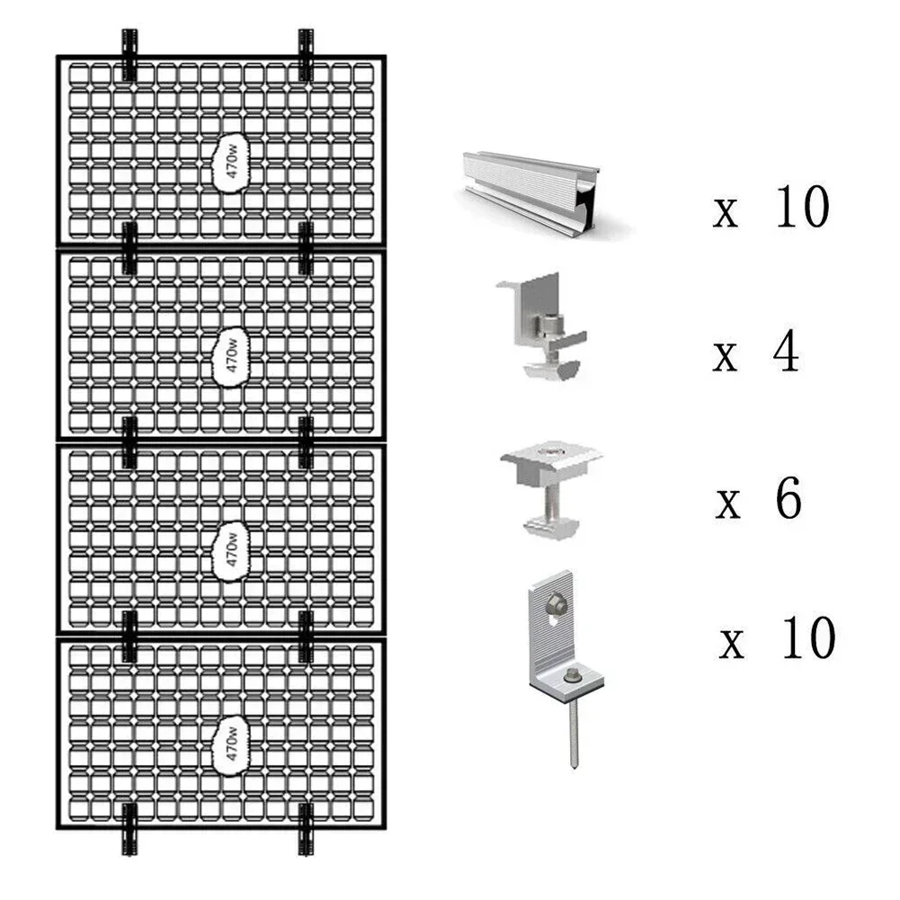 

Solar Rail Alu Mounting Rail Solar Panel PV Profile Solar Profile 200mm *56mm*30mm Bracket Rail Solar Panel Module