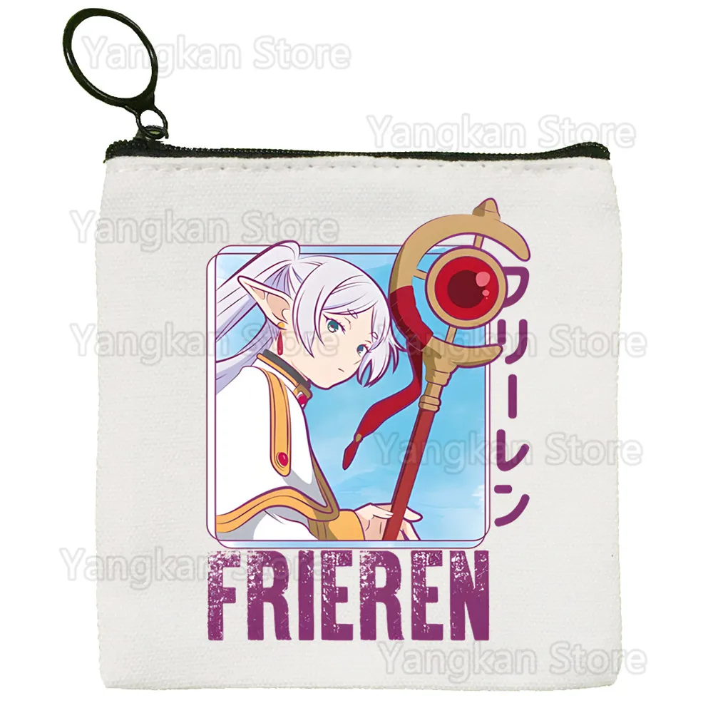 Frieren Canvas Coin Purse Canvas Bag New Japanese Anime Spy X Family Coin Bag Key Coin Purse