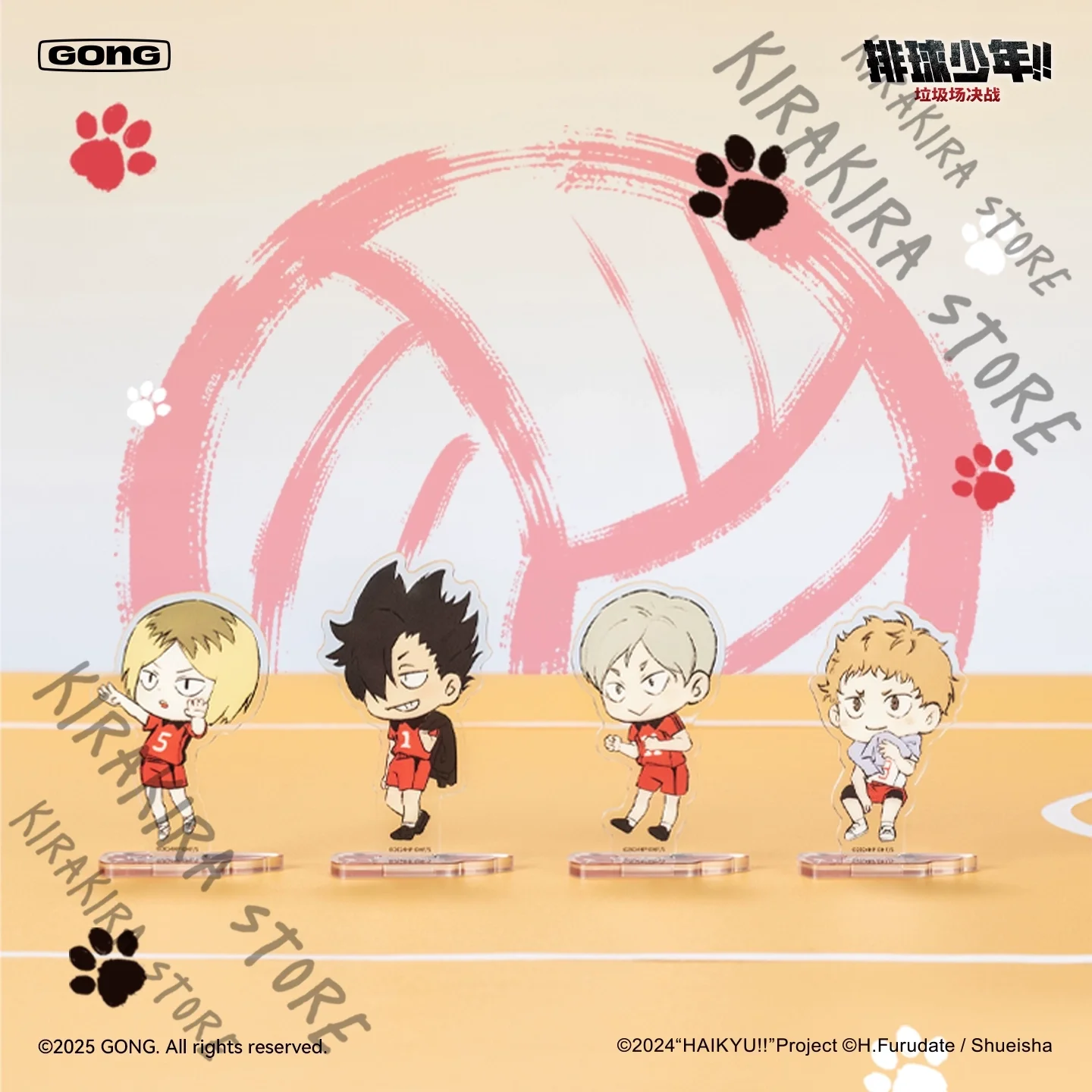 Anime distributie!! Yaku Morisuke Kozume Kenma Lev Haiba Acryl Staande Teken Beeldje Badge Officiële Ornament Kerstcadeau