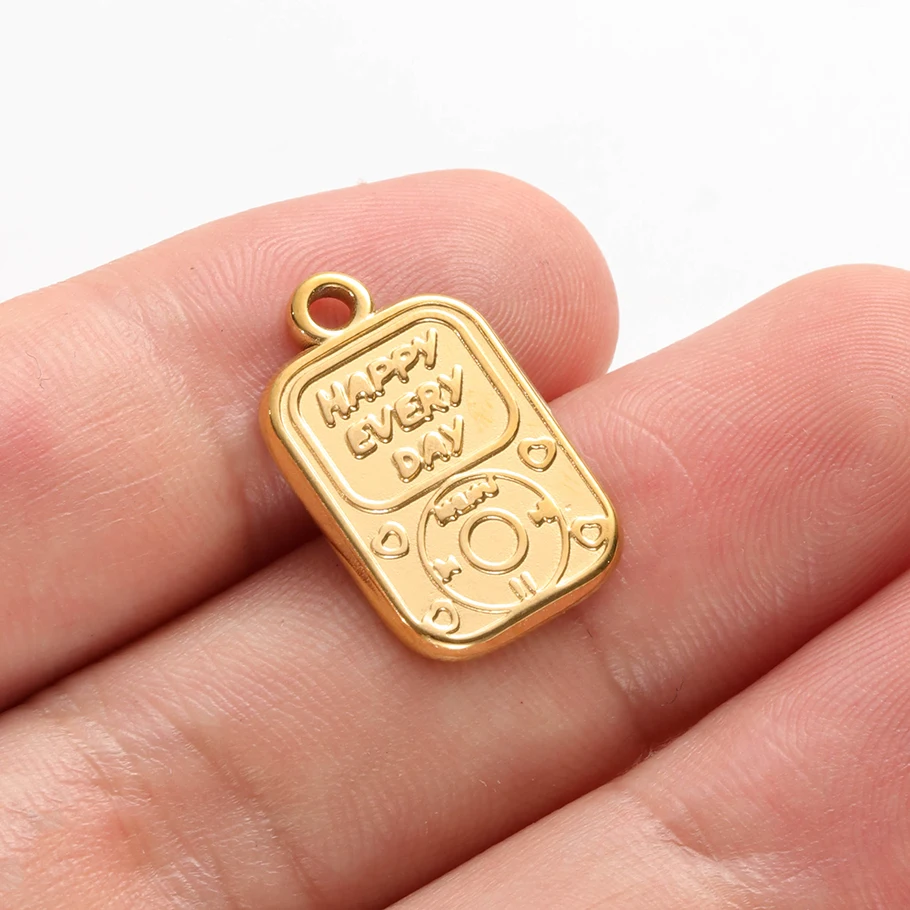 5 Stück Glücksbringer-Anhänger aus Edelstahl mit Mädchen, Stern und Schleife für die Schmuckherstellung, niedliche Anhänger für Halsketten und Armbänder – Detail 23