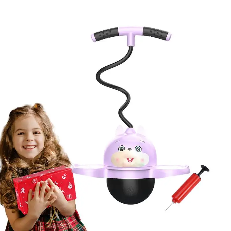 

Pogo Jumper With Handle Cartoon Flexible Pogo Jumper Portable Pogo Ball For Home Park Gym Wear-Resistant Bouncing Ball For Boys