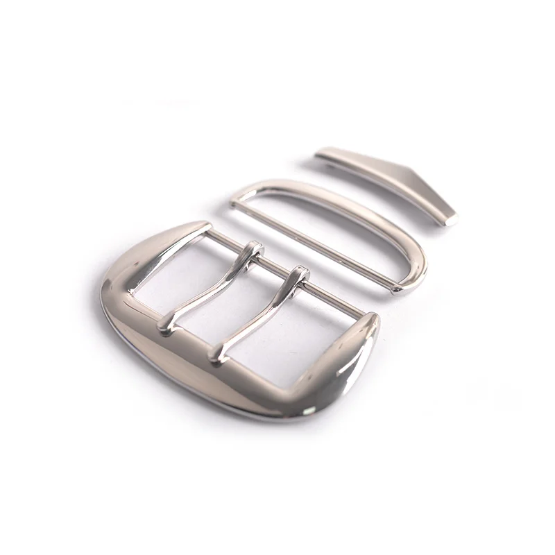 Double-Pin Belt Buckle Three-Piece Set Including D-Ring + Tail Clip, Leather Belt DIY Replacement Hardware Accessories