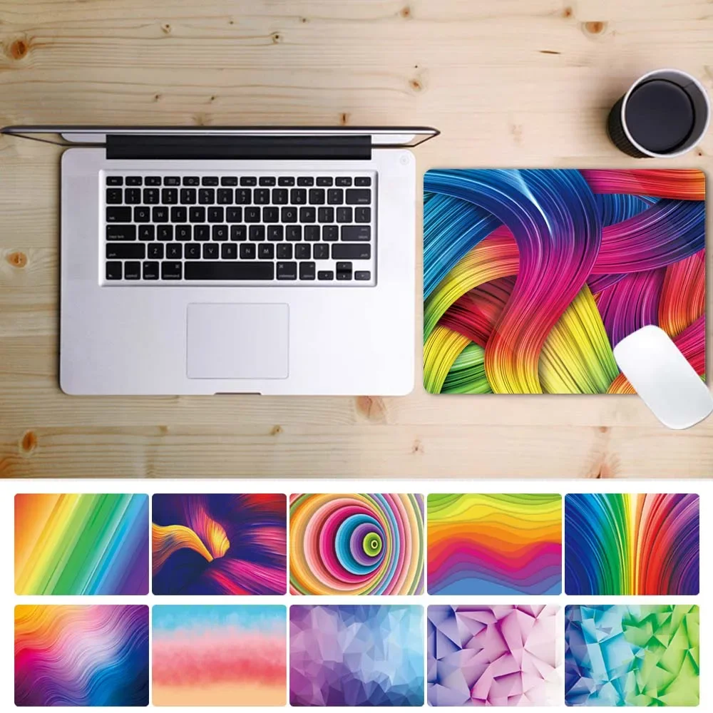 

Non-slip Mouse Pad Laptop Lederen Gaming Muizen Mat Nieuwe Bureau Kussen Mode Watercolor Series Pattern Small Mouse Mat