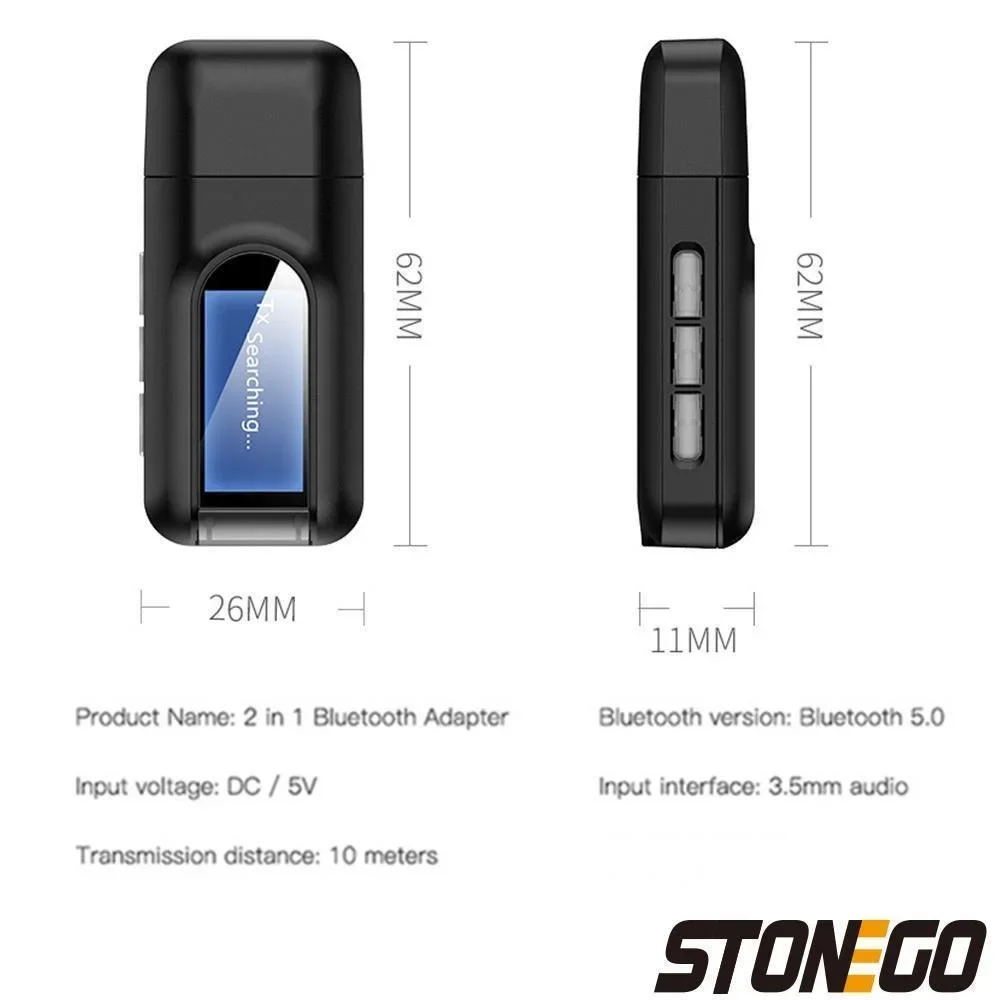 Bluetooth 50 アダプター USB レシーバー トランスミッター 車用 PC TV HD オーディオ ワイヤレス音楽ストリーミング