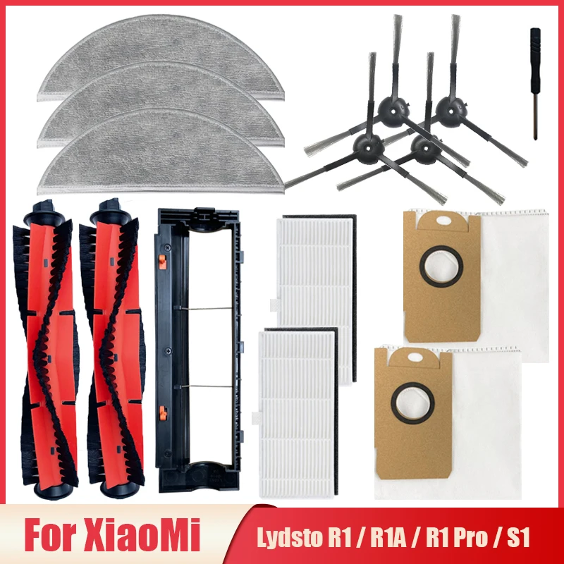 Recambio de cepillo principal/lateral para aspiradora XiaoMi Lydsto R1 / R1A / R1 Pro/S1, filtro Hepa, accesorios para aspiradora