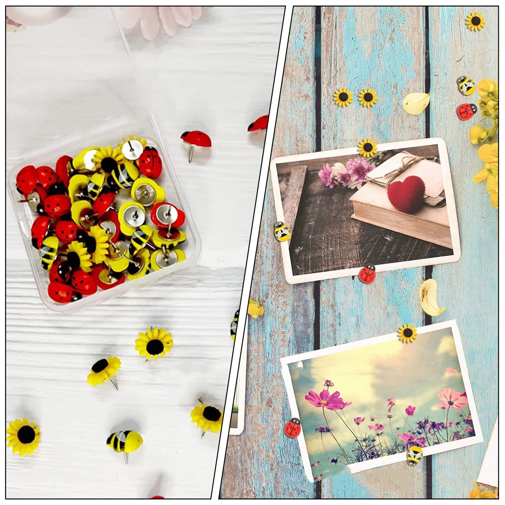 30 Pcs Small Thumb Tacks Delicate Mini Multi-function Thumbtacks Office Desk Accessories Plastic