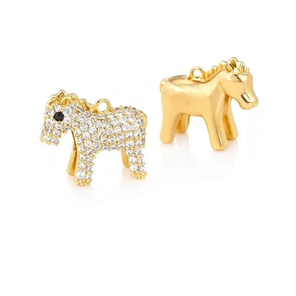 18K Gold Color Brass Horse Charms Pendants High Quality Diy Necklace Earrings Jewelry Accessories Making Supplies view 5