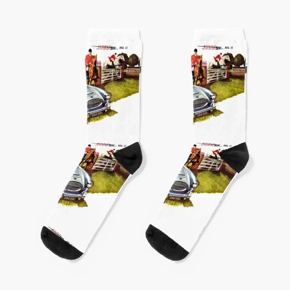 AUSTIN HEALEY 3000 MK III SPORTS CONVERTIBLE Socks tennis anime colored Children's Man Socks Women's