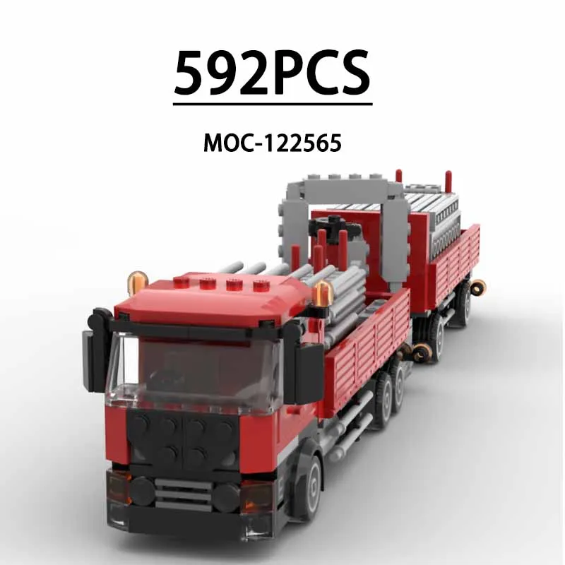 

MOC-122565 Conveyor Truck Building Block Set, 592 Transport Vehicle Pieces, Children's Birthday Gift, Christmas Toy Gift