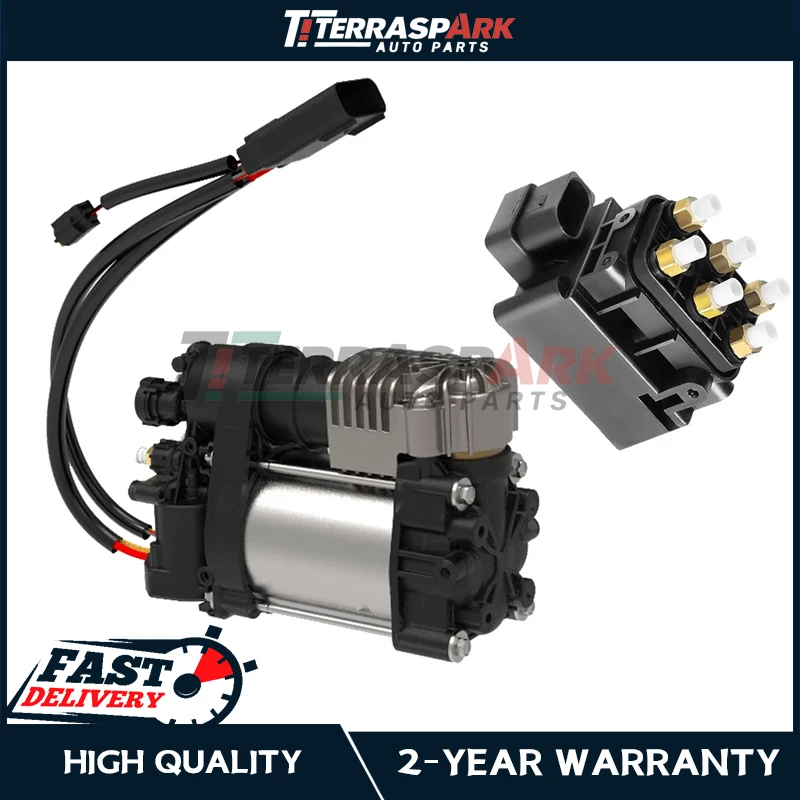 68204730AB,68041137AG Air Suspension Compressor Pump & Valve Block for Jeep Grand Cherokee WK2 11-21