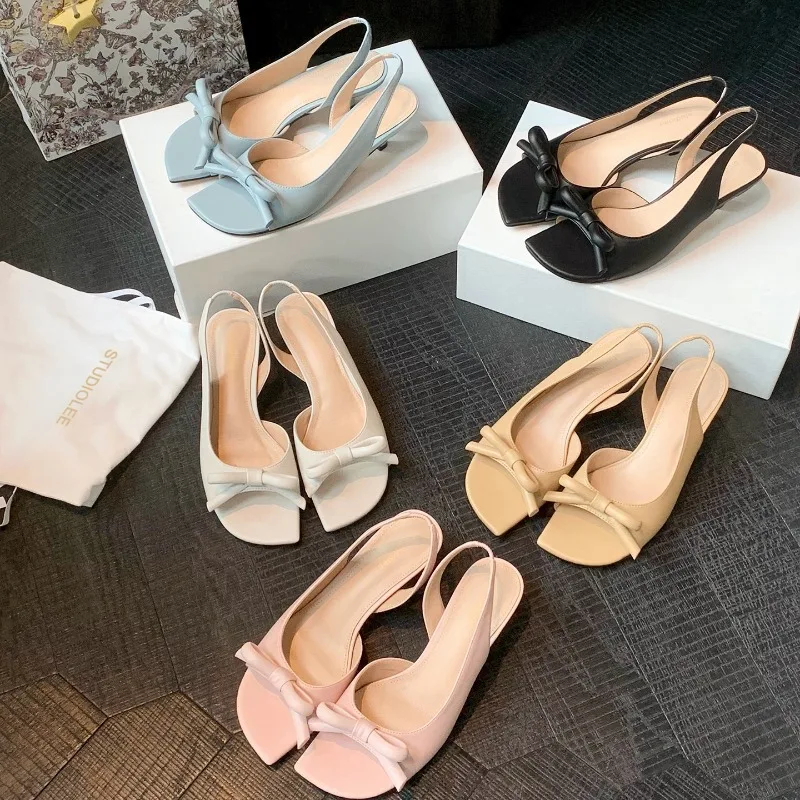 

New Women's Shoes Exquisite Elegant French High Heeled Sandals for Woman Fashion Model Casual Shoes Designer Shoes Zapatos Mujer
