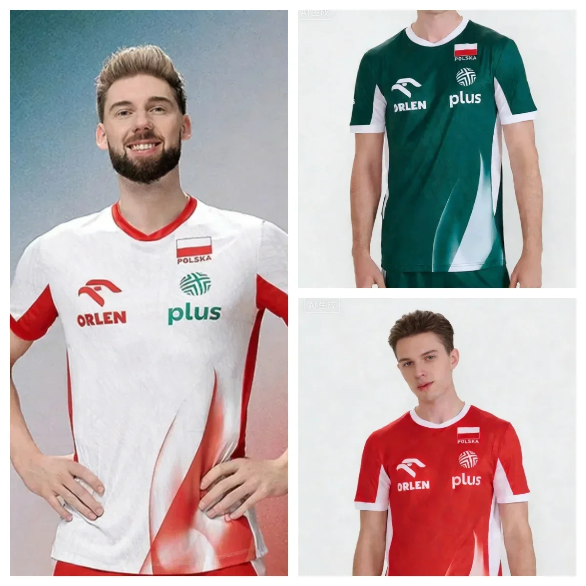 Heiß begehrtes Sporttrikot Polnisches Volleyball-Freizeit-T-Shirt Herren- und Kinderbekleidung Schnelltrocknendes Polen-Volleyball-Trainingstrikot Unisex