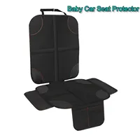 Baby Universal Car Chair Seat Protector Child Safety Seat Mat Slip-Proof Wear-Resistant Back Sexat Cover with Organizer Pocket