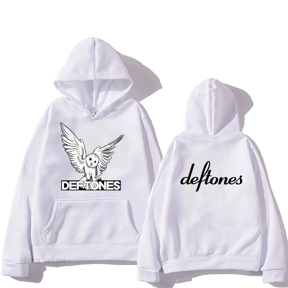 Deftones Around The Fur Tour Band Hoodies Punk Hip Hop Men Retro Sweatshirts Long Sleeve Winter Hooded Top Unisex Streetwear Man