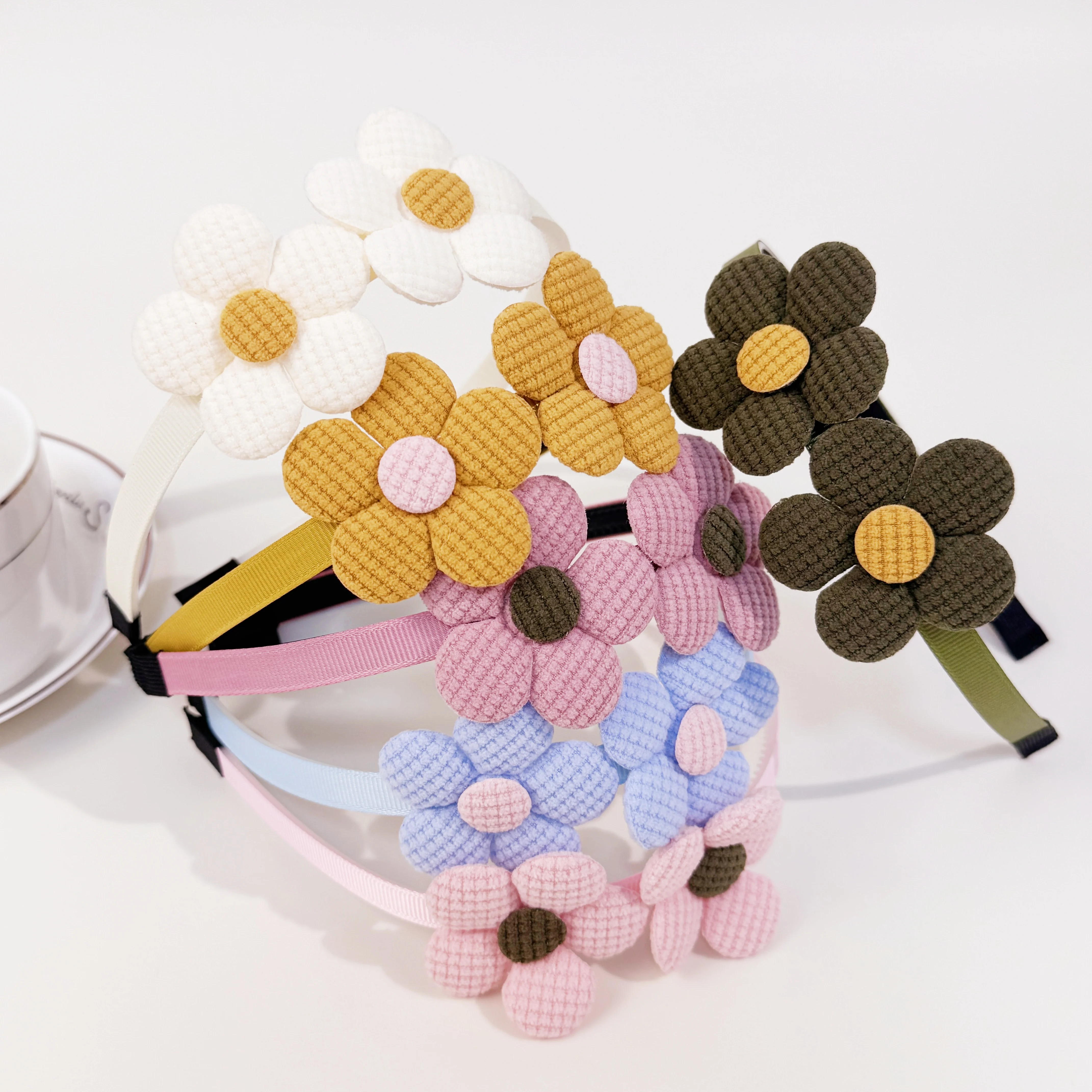 3/6 قطعة لطيف الفتيات عقال النسيج زهرة العصابات الشعر الاطفال الأطفال فيونكات شعر العصابات الشعر الأسرة الديكور حفلة إكسسوارات الشعر #3