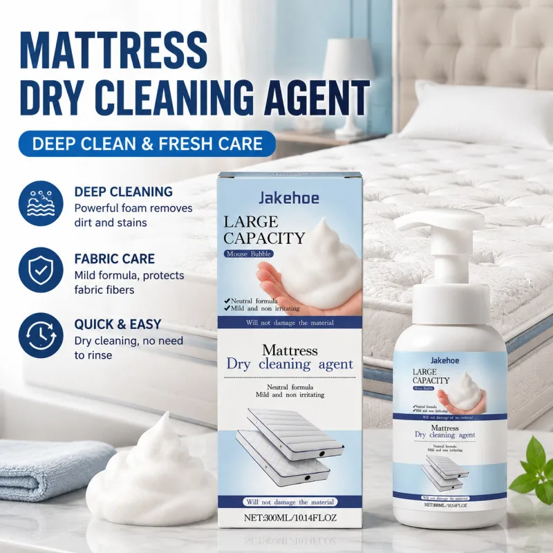 Mattress Dry Cleaning Agent No Rinse Multi-purpose Foam Cleaner pH Neutral Removes Oil &amp;amp;amp; Dirt for Carpet,