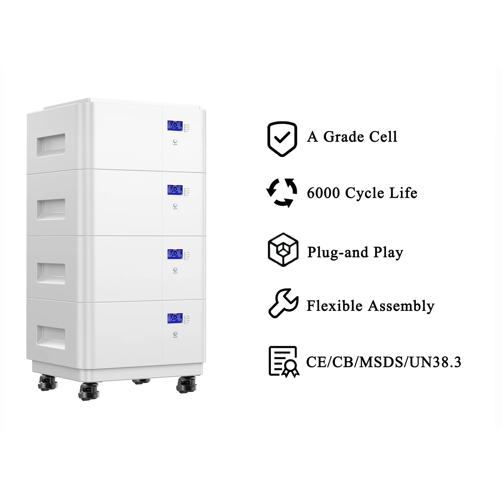 Avepower 10Kwh 15Kwh 20Kwh Home Energy Storage System 48V 200Ah 280Ah 300Ah LiFePO4 Battery Pack 48V Solar Lithium ion Battery