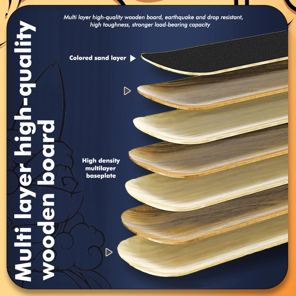 7-Layer High-quality Wood Deck Double Kick Standard Skateboards For kid 30 inch Skateboard Double Kick Skate Board，Teen，Beginner