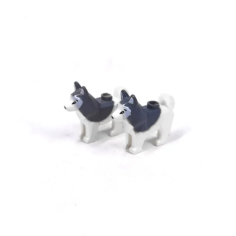 MOC 1PCS Part Bricks 16606 6076467 Snow Dog Husky Animal Building Blocks Set Particle Puzzle DIY Toy Children Birthday Xmas Gift