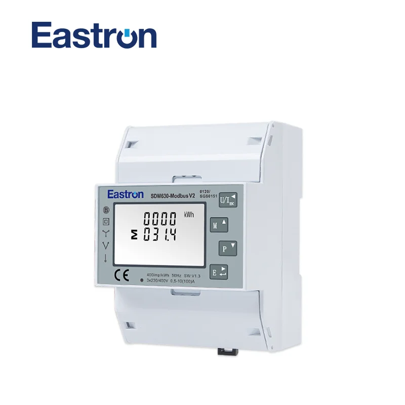 SDM630 Modbus V2 MID, wielofunkcyjny analizator mocy, 1p2w 3p3w 3p4w, modbus/wyjście impulsowe port RS485, dostępny system fotowoltaiczny solarny
