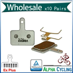 Bicycle Disc Brake Pads for Shimano B01S, M446, MT200 Calipers, 10 Pairs, Ex Plus Class