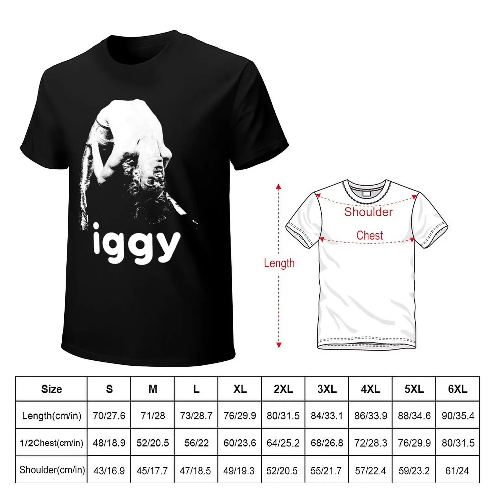 iggy - The White Stencil T-Shirt Aesthetic clothing vintage oversizeds heavyweight t shirts for men