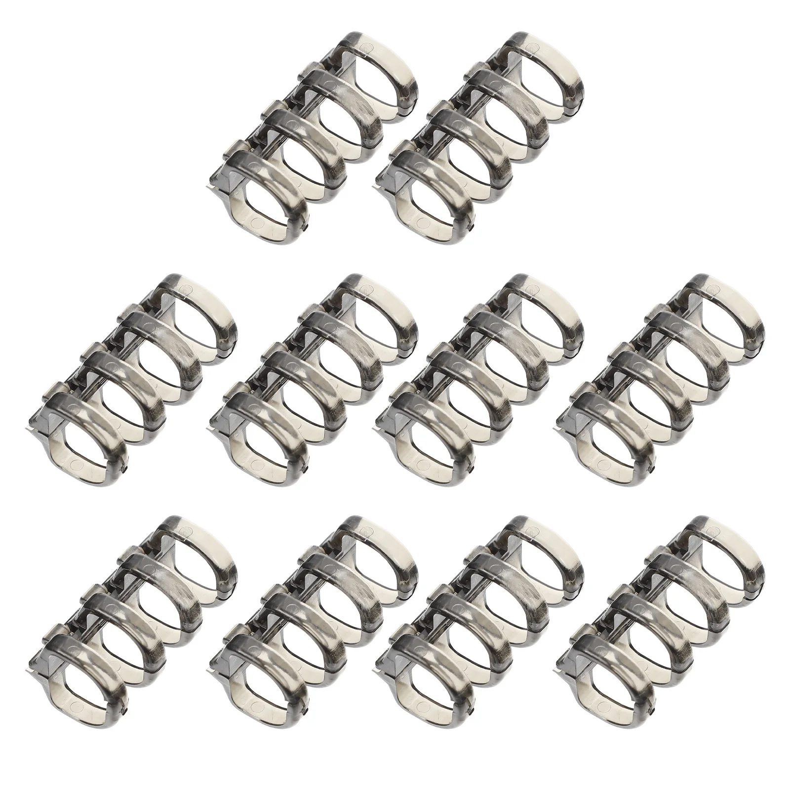 10Pcs Loose Leaf Binder Snaps Plastic Four-Hole Segmented Binder Clips for Scrapbook Office Student Supplies