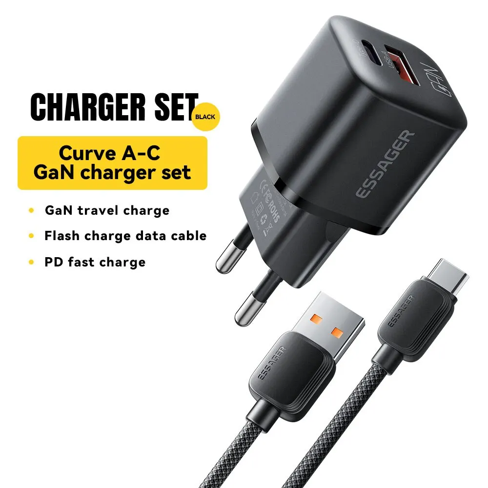 Essager 20w gan usb typ c ladegerät pd schnell lade telefon qc 3,0 schnell ladegeräte für iphone 14 13 12 11 pro max mini ipad aufladen