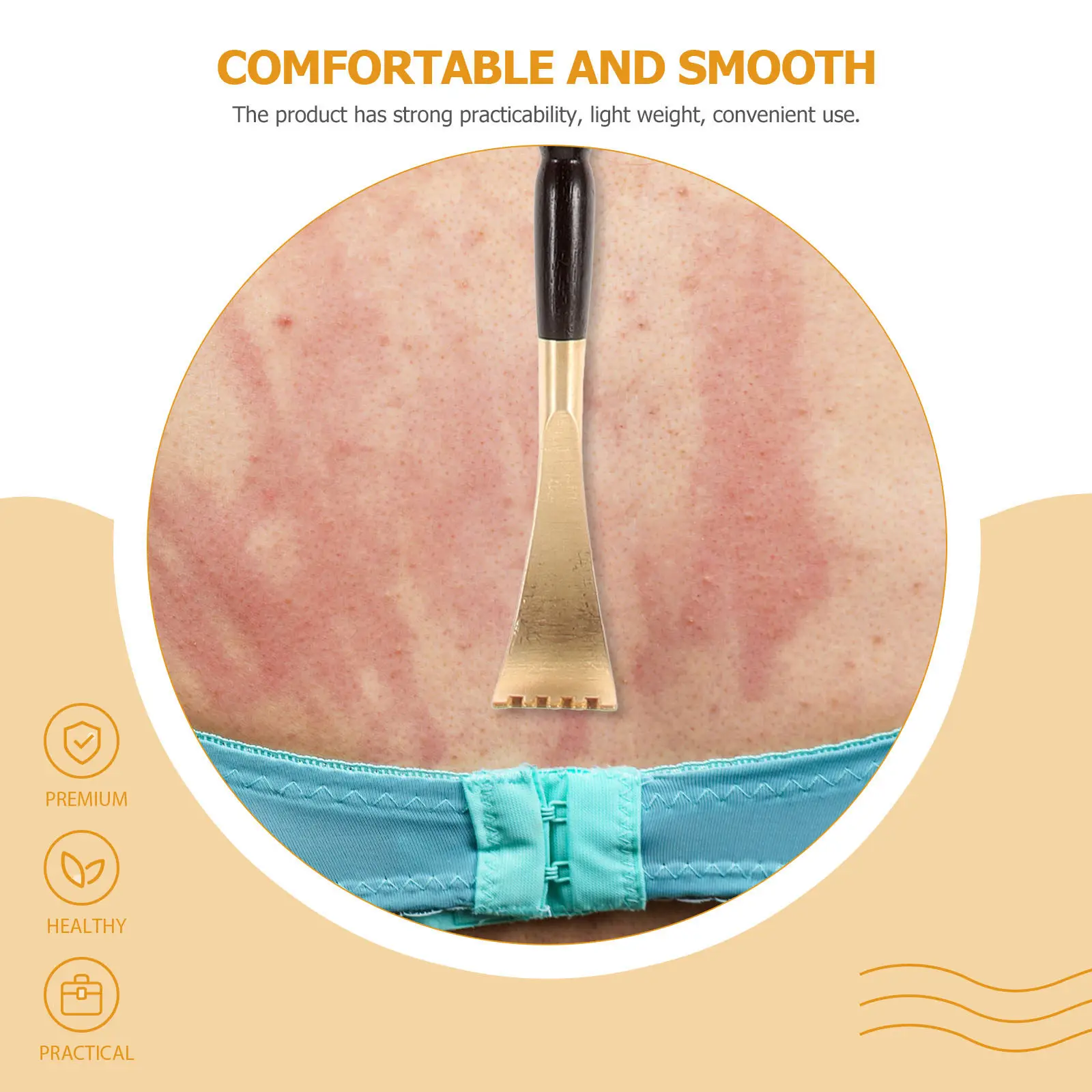 

Back Scratcher Wood Portable Long Handle Ergonomic Design For Itching Relief Durable Lightweight Massage Tool Adults