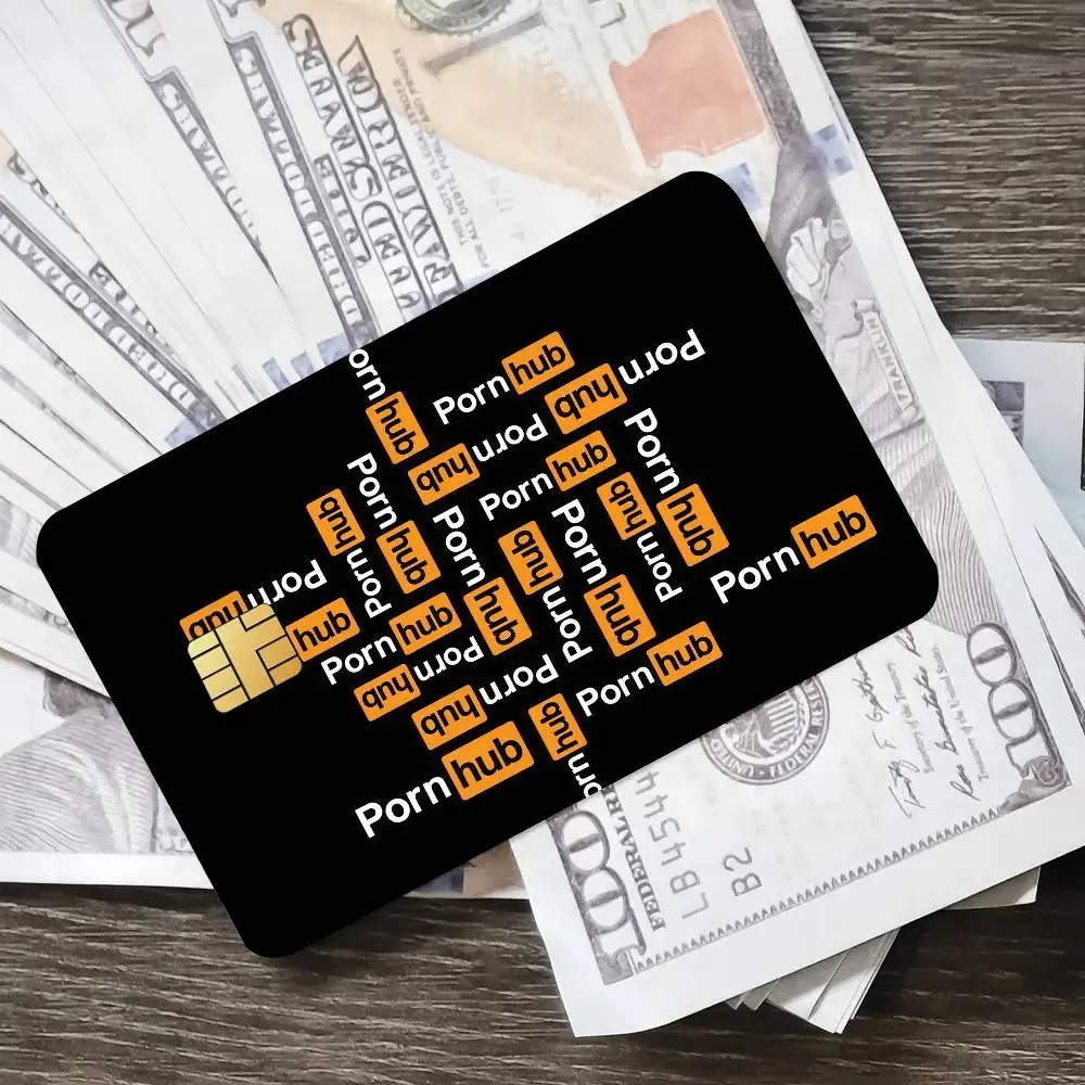بطاقة الائتمان P-Pornhub-S 4 قطع ملصقات مقاومة للماء مضادة للخدش لحماية ديكور الخصم البنك ومترو الأنفاق