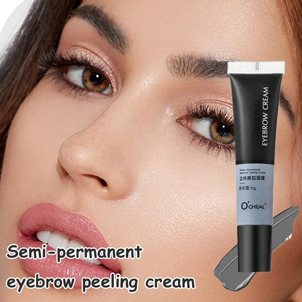 Gel à sourcils semi-permanent naturel, 4 couleurs, résistant à la sueur, imperméable, crème à sourcils, séchage rapide, teinte de tatouage