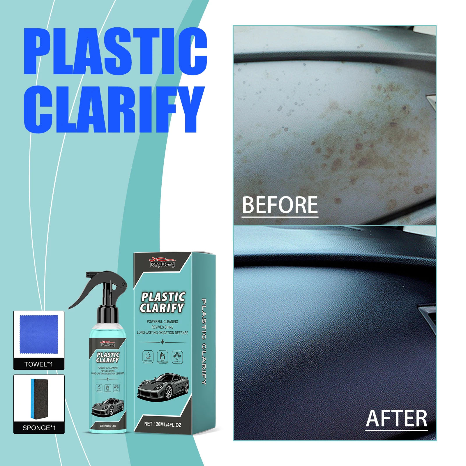 

Средство для ремонта пластиковых обшивки автомобиля, восстанавливает черный глянцевый автомобильный пластиковый декор, чистка, долговечный полировальный спрей для ремонта