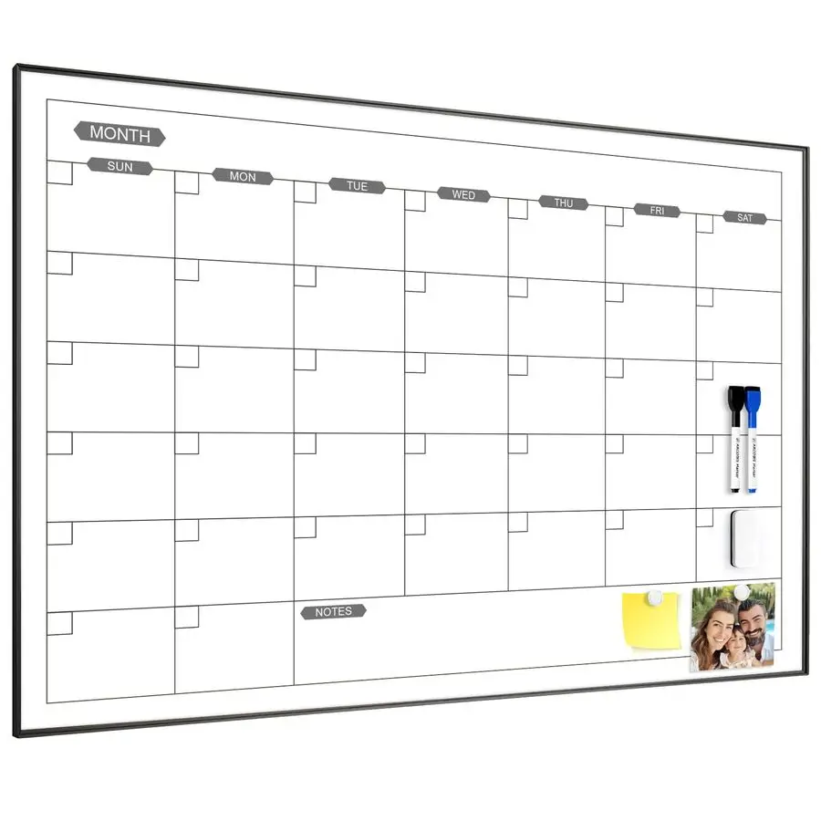 

Dry Erase Calendar for Wall, 36 x 24 Magnetic Monthly White Board Calendar Dry Erase, Hanging Whiteboard Planner for School, Hom