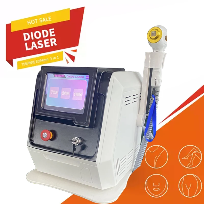 

808nm Diode Laser Hair Removal Machine 3500w Depilation Equipment Three Wavelengths Ice Titanium Device Professional For Salon