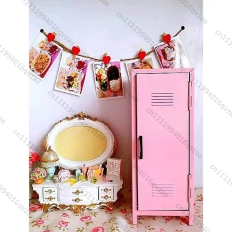 

Small Cabinet, Small Iron Cabinet for Storage, Desktop Storage, Girl Storage Cabinet.