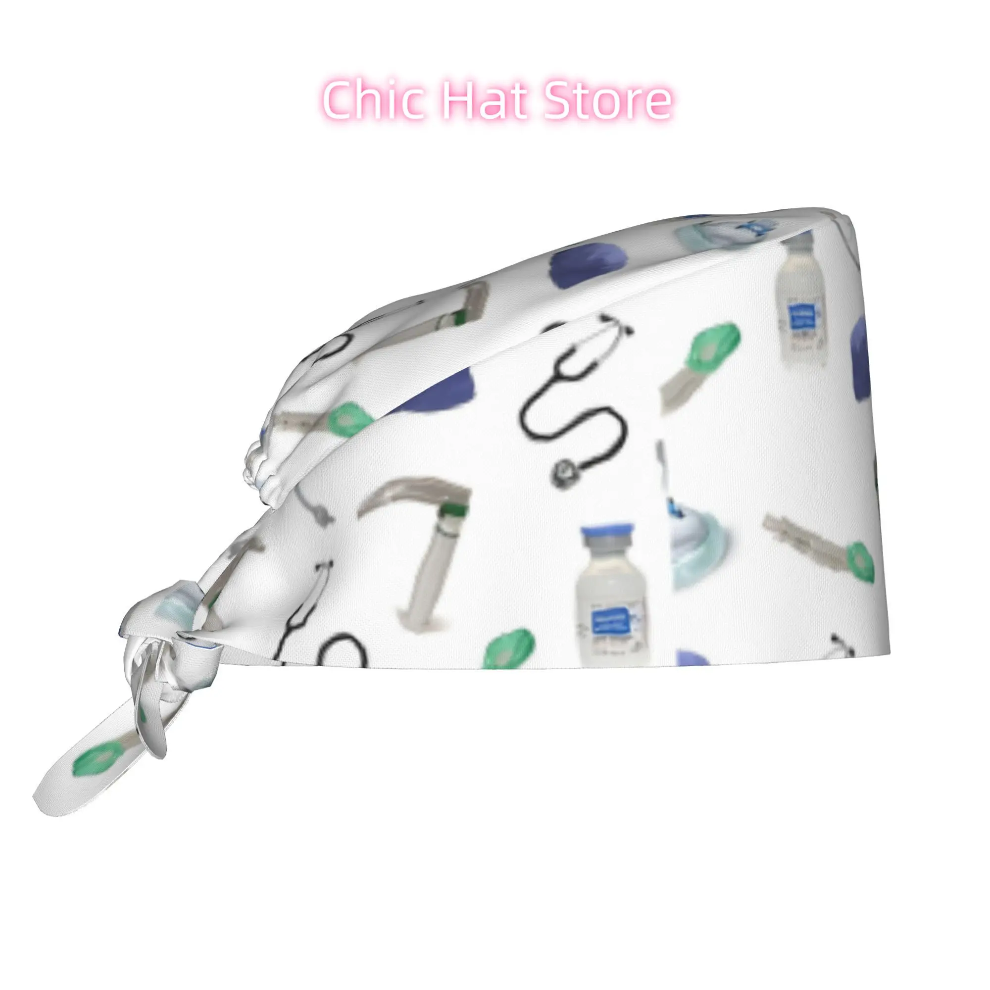 Adjustable Lightweight Unisex Work Cap for Anesthesiologists, Featuring a Lace-Up Design That Is Dustproof, Ideal for Nurses And